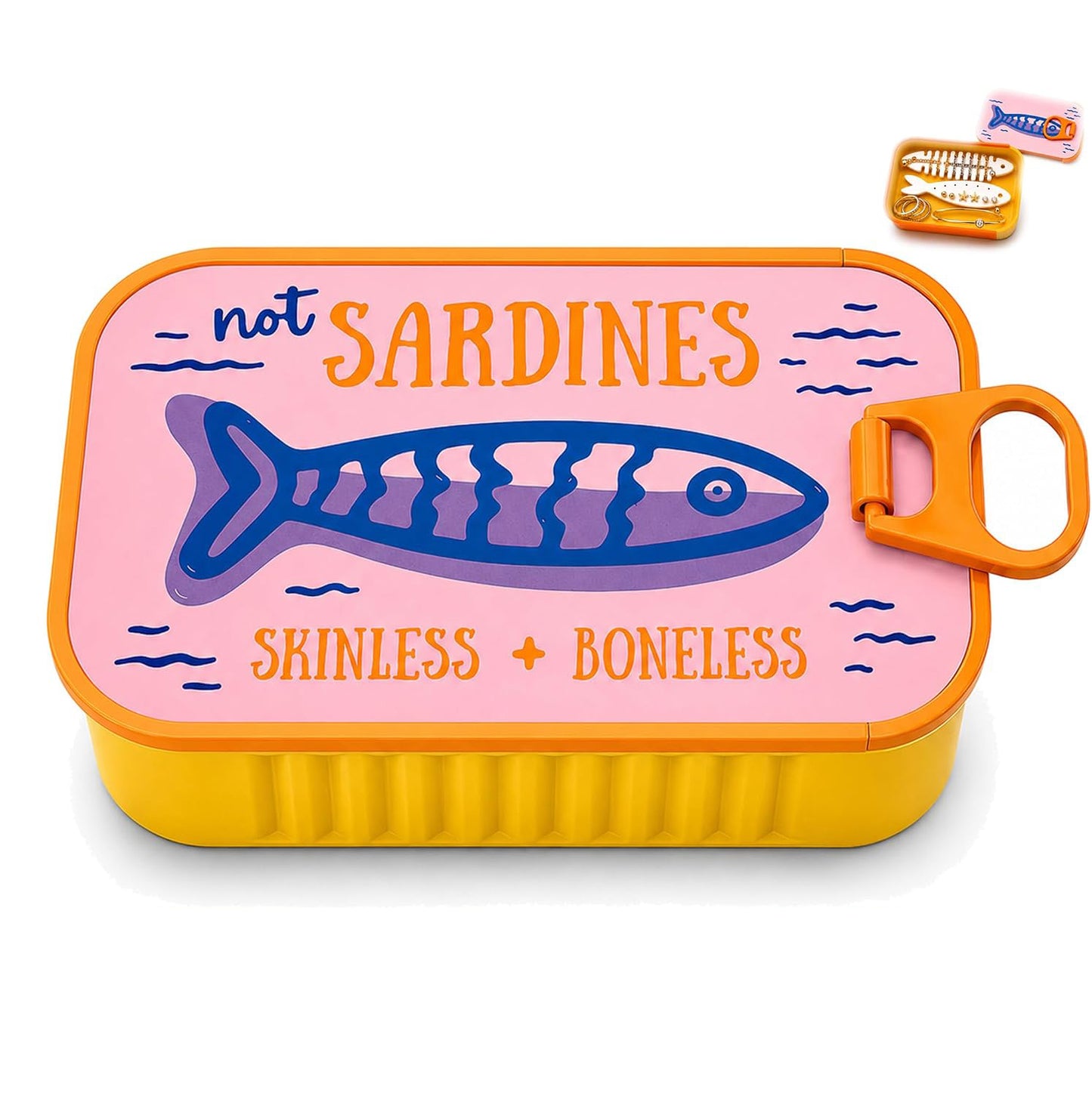 Sardine Tin Travel Jewelry Case