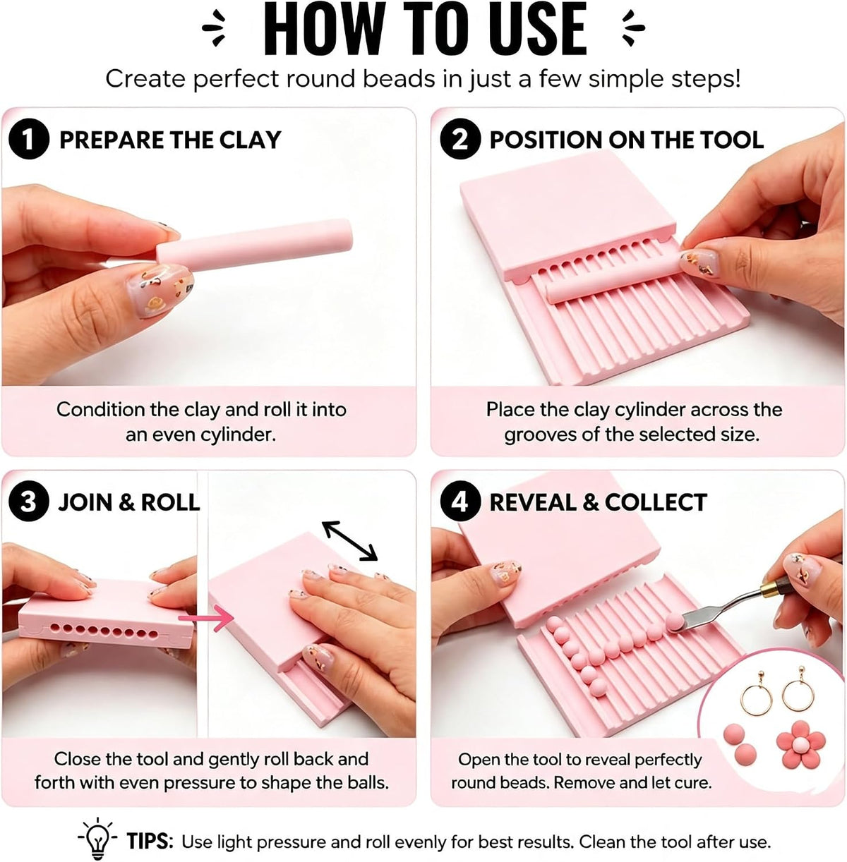 3D Floral Nail Art Clay Tool Kit