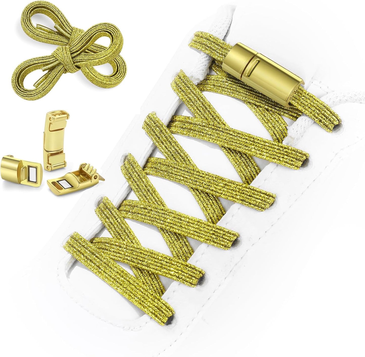 Elastic No-Tie Shoelaces with Lock – Easy On & Off for Kids & Adults