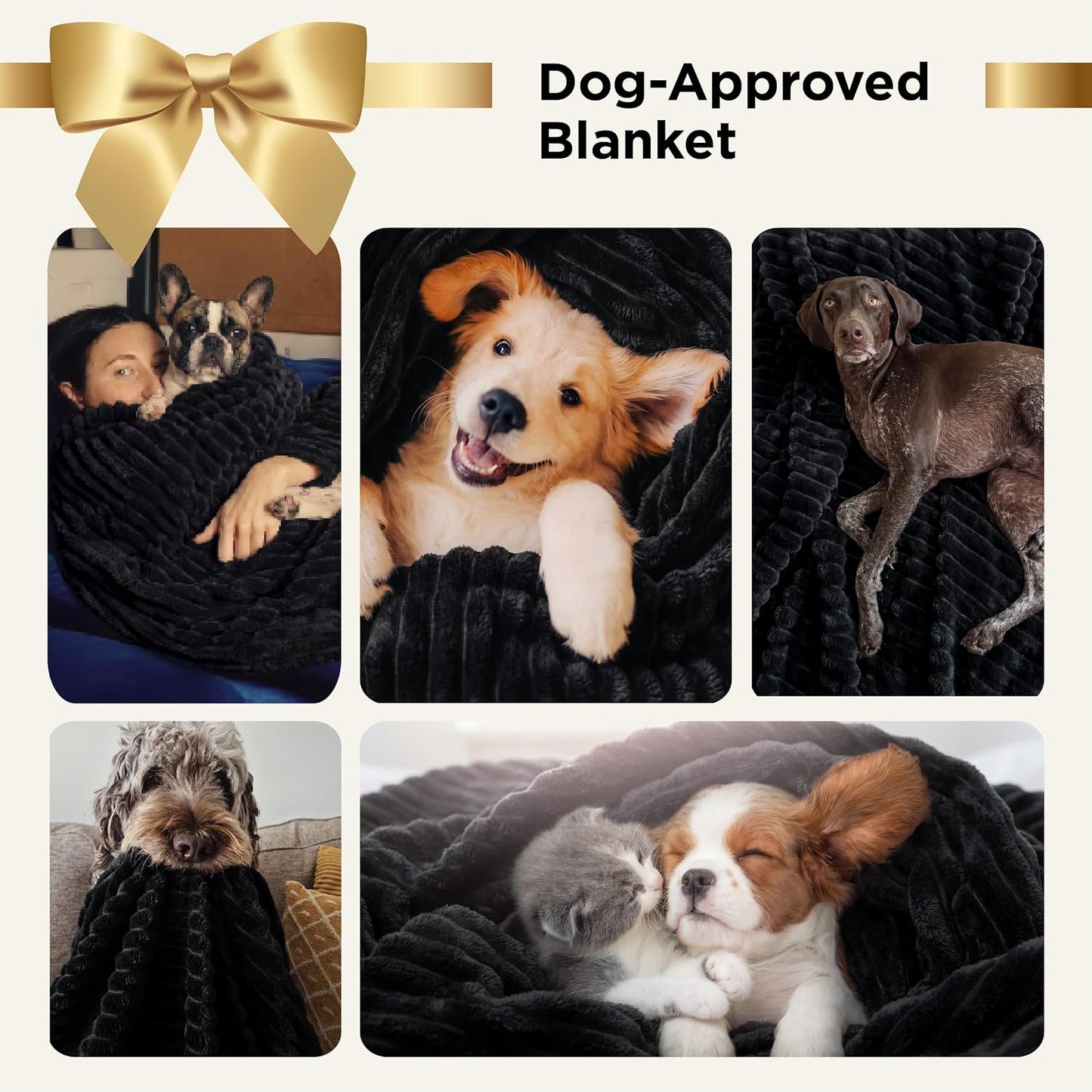 Chunky Striped Faux-Fur Throw Blanket