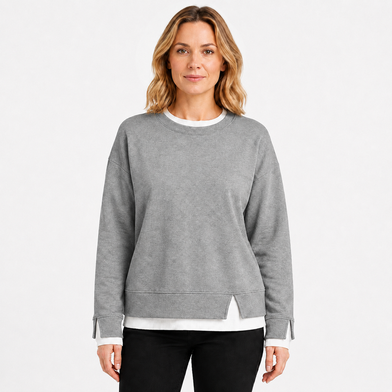 Women’s Faux-Layered Oversized Sweatshirt
