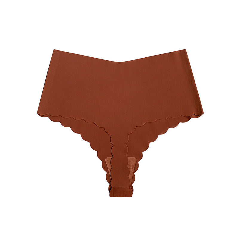 High-Waisted Seamless Ice Silk Thong 3 Pack