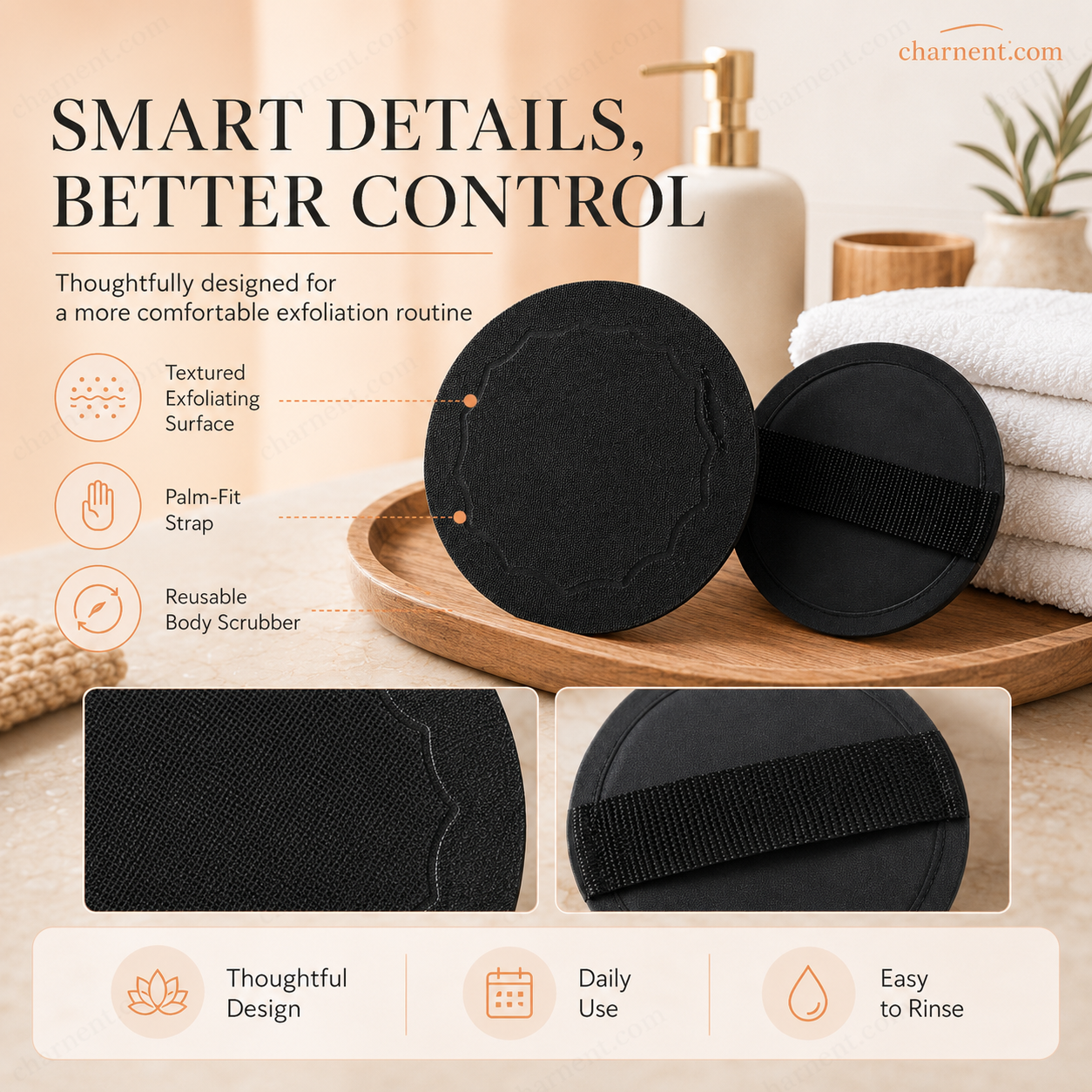 🧖‍♀️5 PCS Scrub Bath Pads – Gently exfoliate. unclog pores. reveal brighter skin. Durable rubber. easy to rinse. ✨🛀