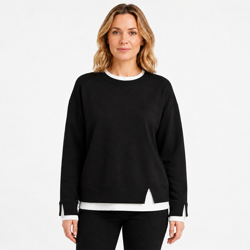 Women’s Faux-Layered Oversized Sweatshirt