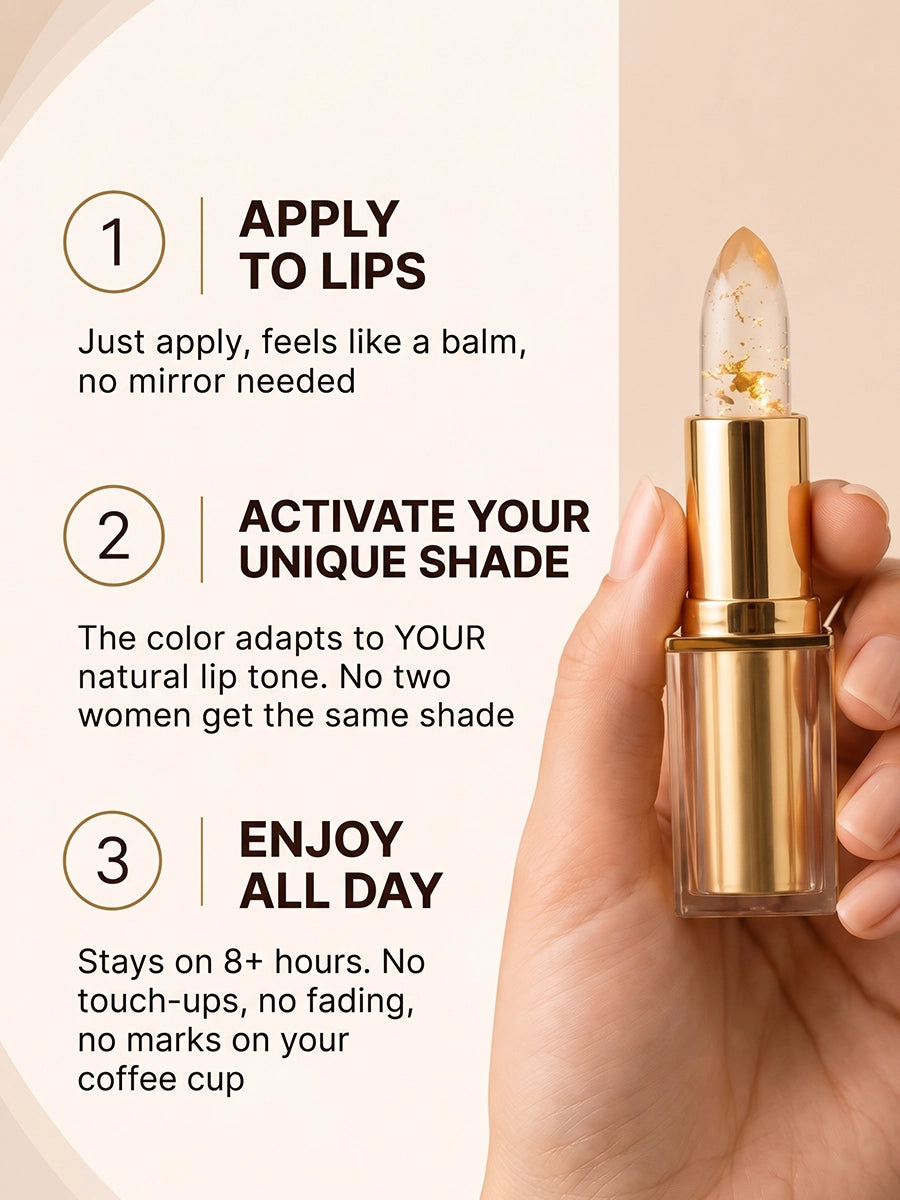 Clear Flower Lipstick with Color-Changing Tint