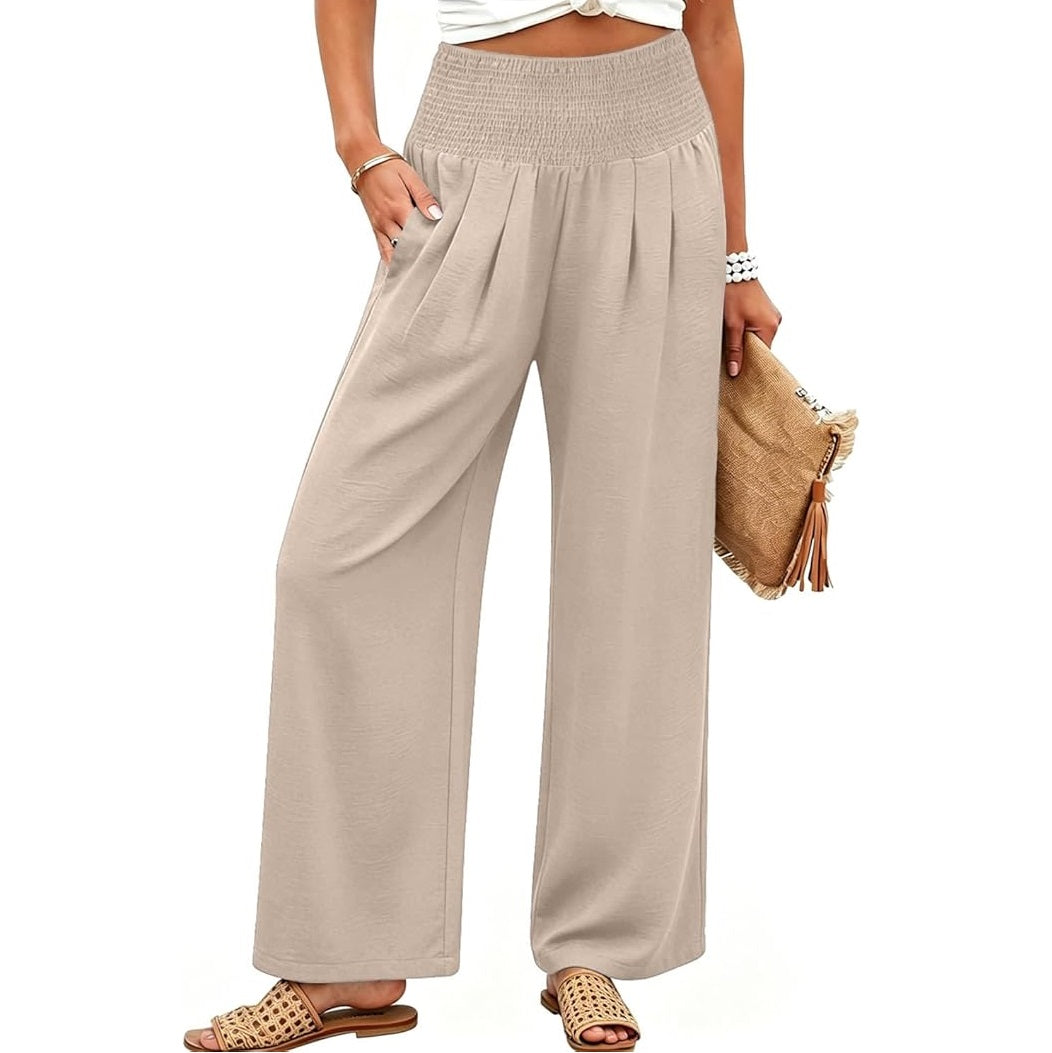 Women's Linen Wide Leg Palazzo Pants