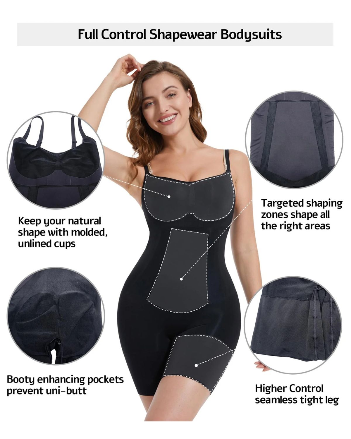 One-Piece Bodysuits Seamless Shapewear