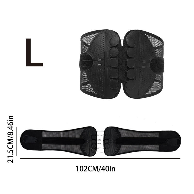 Dual-Pulley Lumbar Support Belt