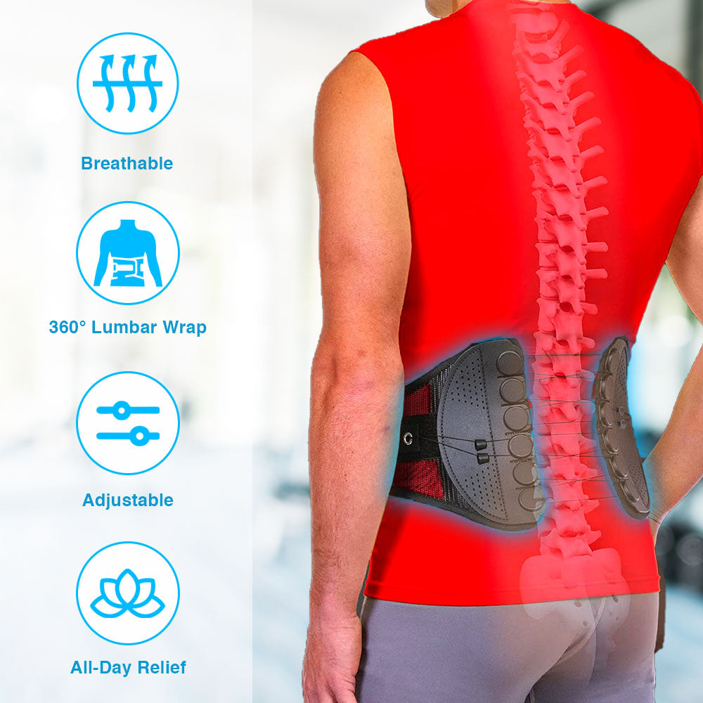 Dual-Pulley Lumbar Support Belt