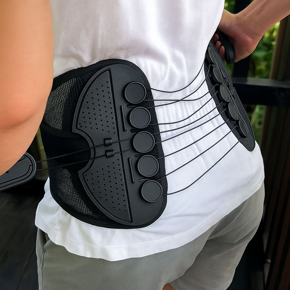 Dual-Pulley Lumbar Support Belt