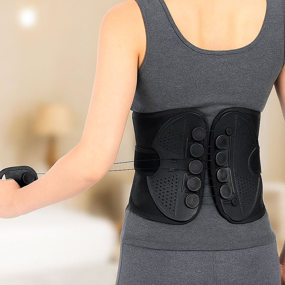 Dual-Pulley Lumbar Support Belt