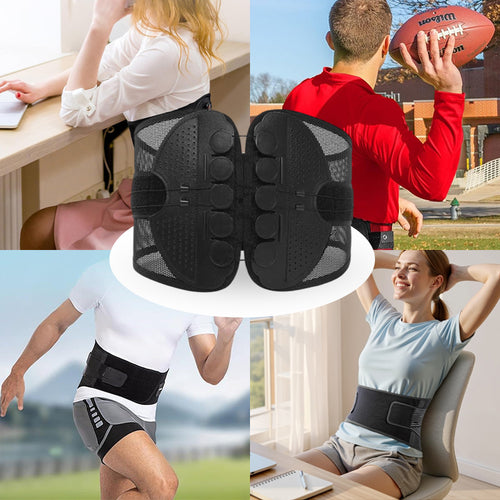 Dual-Pulley Lumbar Support Belt