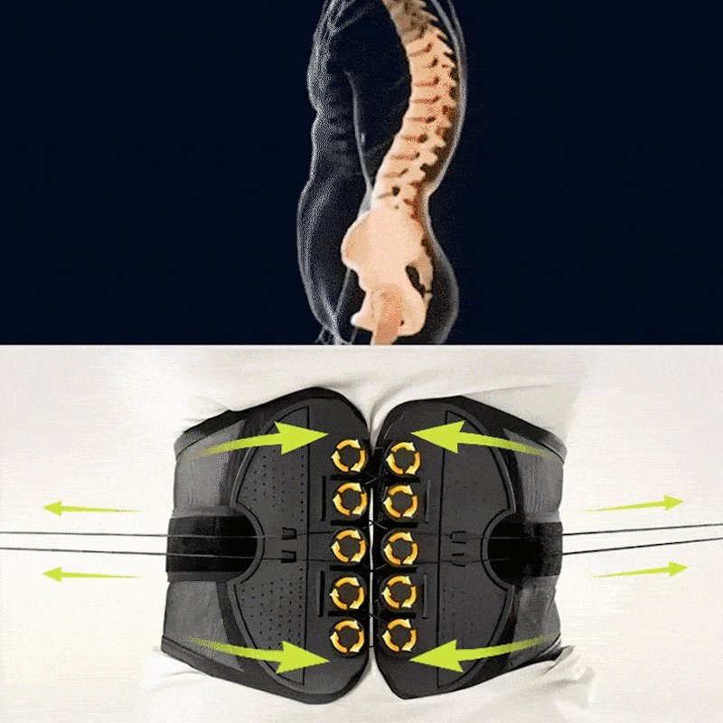 Dual-Pulley Lumbar Support Belt