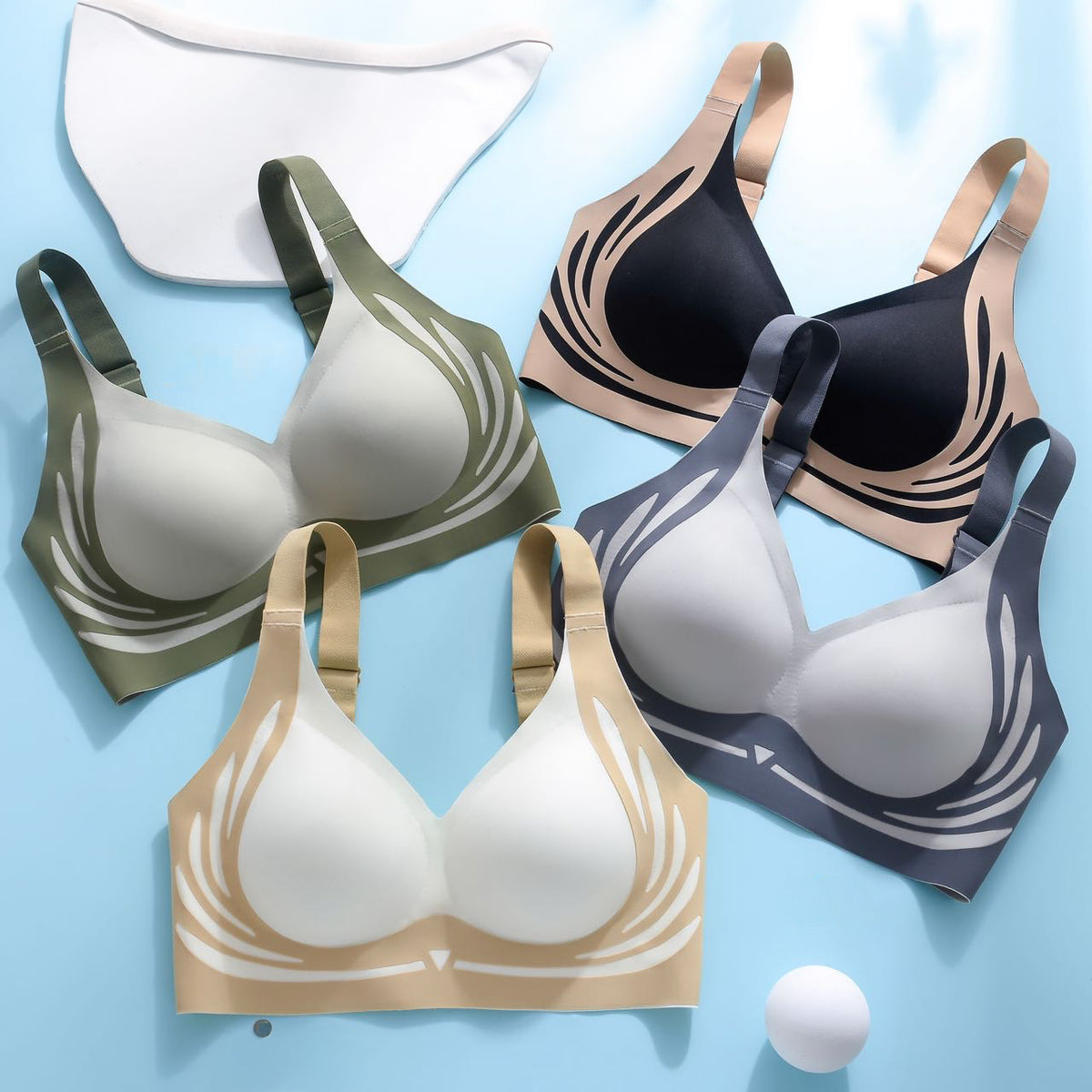Wireless Push Up Anti Sagging Bra 2 Pcs