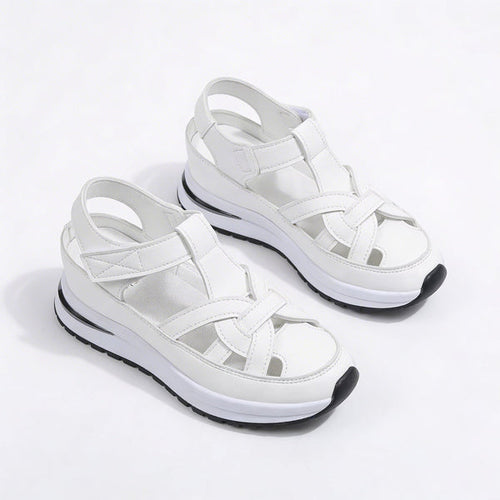 Women Adjustable Thick Sole Leather Sandals