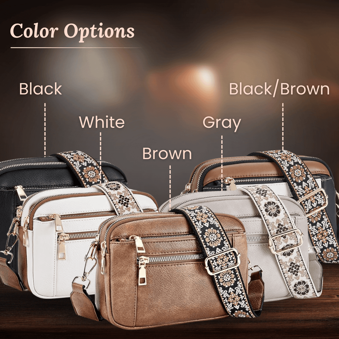 Vintage Vegan Leather Crossbody Bag