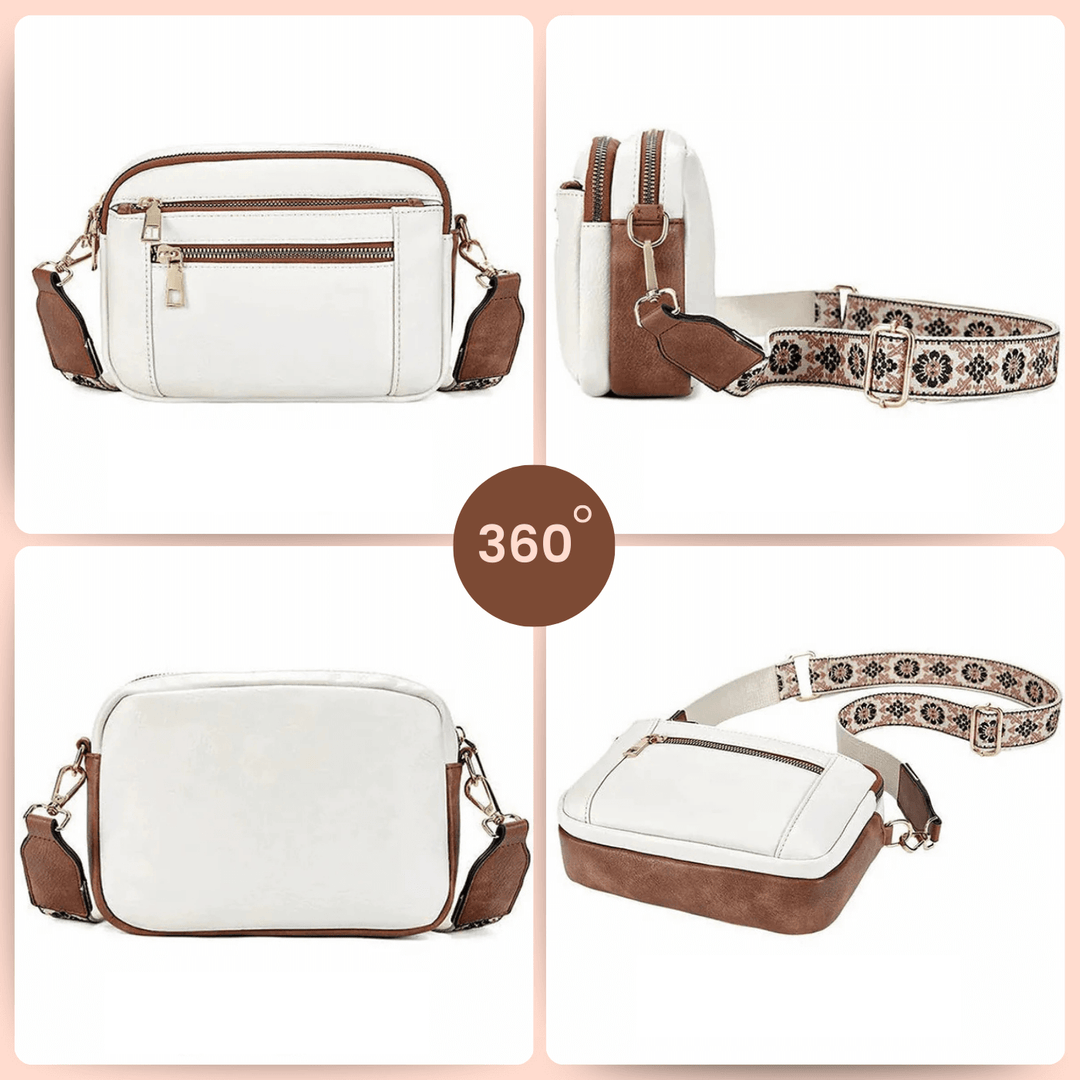 Vintage Vegan Leather Crossbody Bag