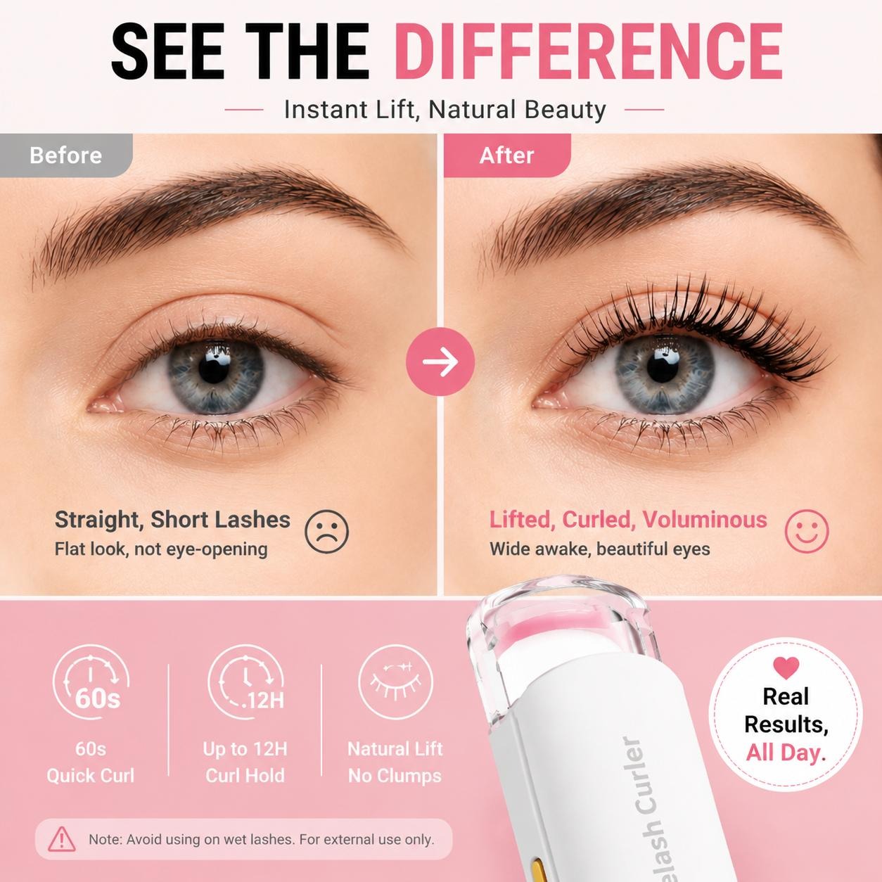 USB Rechargeable Heated Eyelash Curler