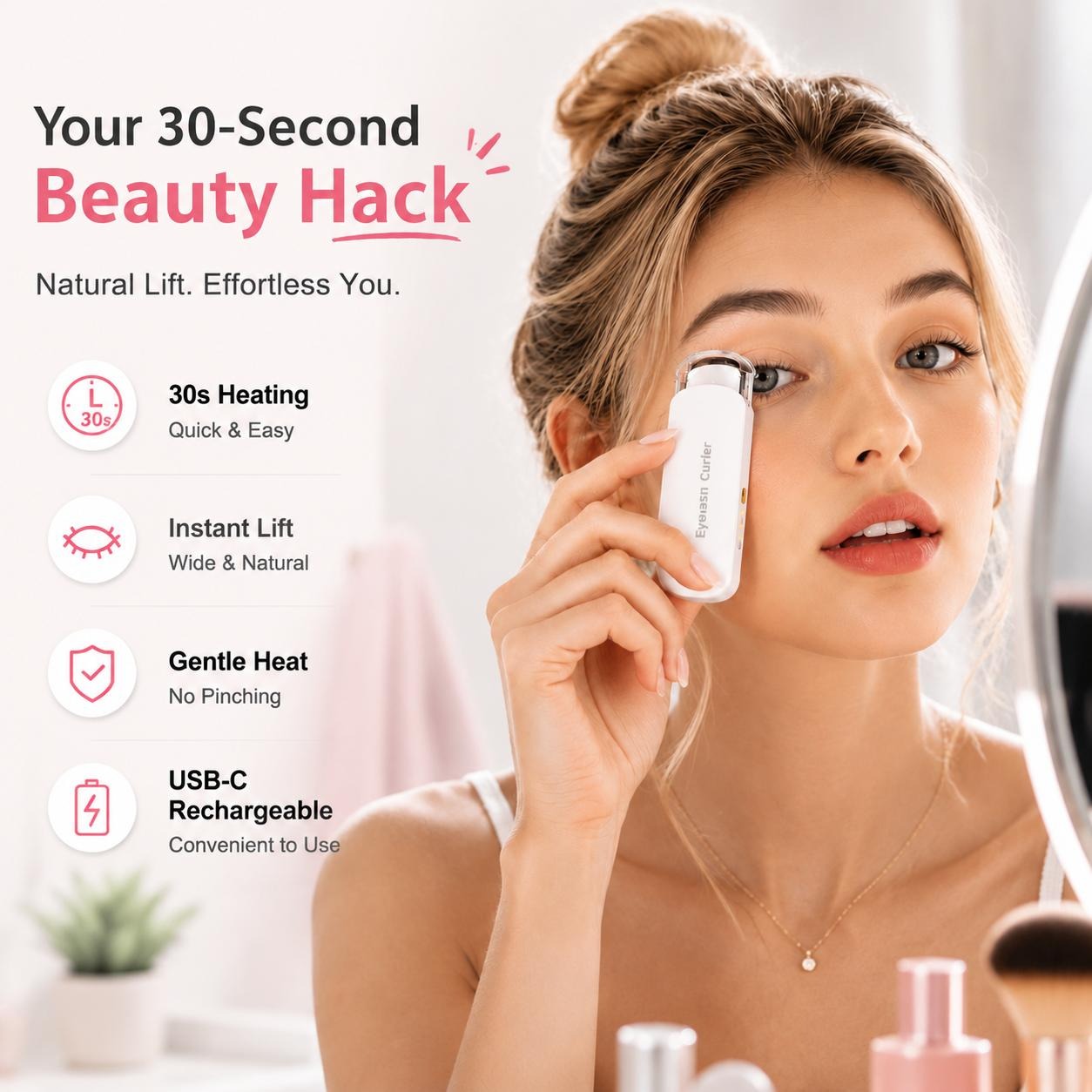 USB Rechargeable Heated Eyelash Curler