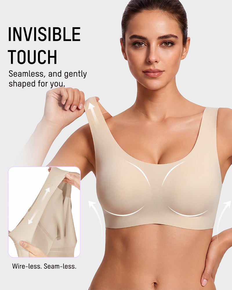 Seamless Wireless Full-Coverage T-Shirt Bra