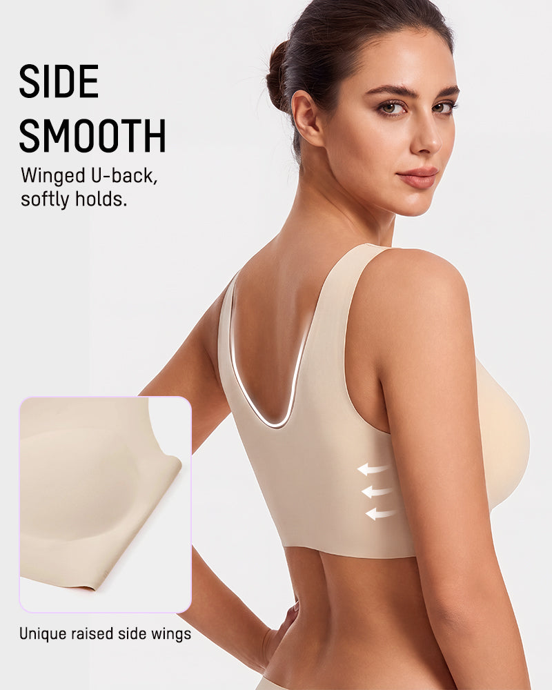 Seamless Wireless Full-Coverage T-Shirt Bra