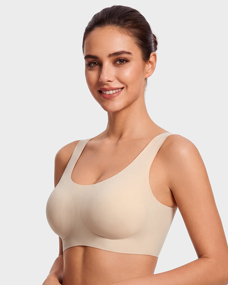 Seamless Wireless Full-Coverage T-Shirt Bra