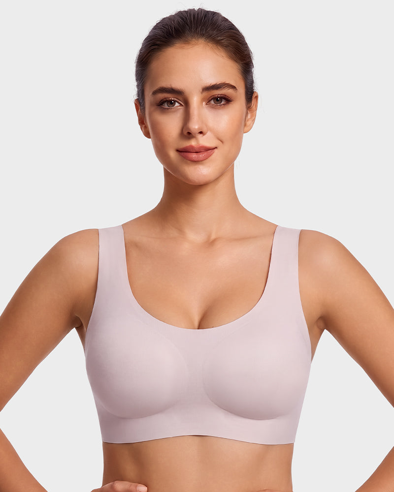Seamless Wireless Full-Coverage T-Shirt Bra