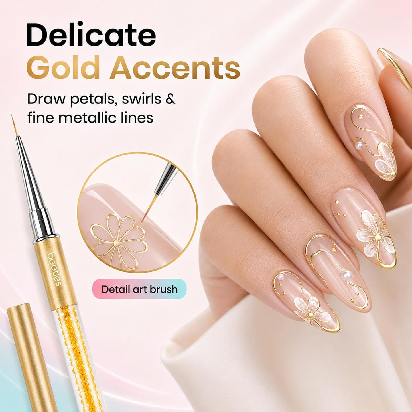 5-Piece Ultra-Fine Nail Art Liner Brush Set