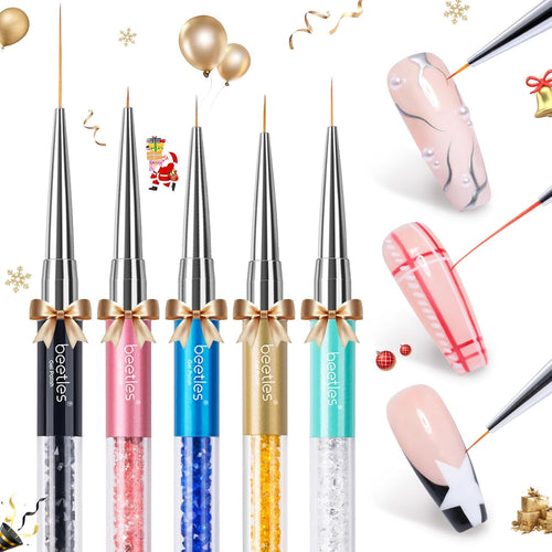 5-Piece Ultra-Fine Nail Art Liner Brush Set