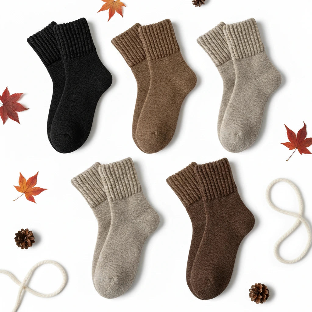 Cozy Knit Winter Socks – 5 Pairs