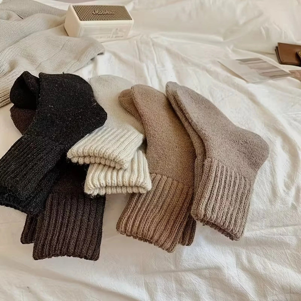 Cozy Knit Winter Socks – 5 Pairs
