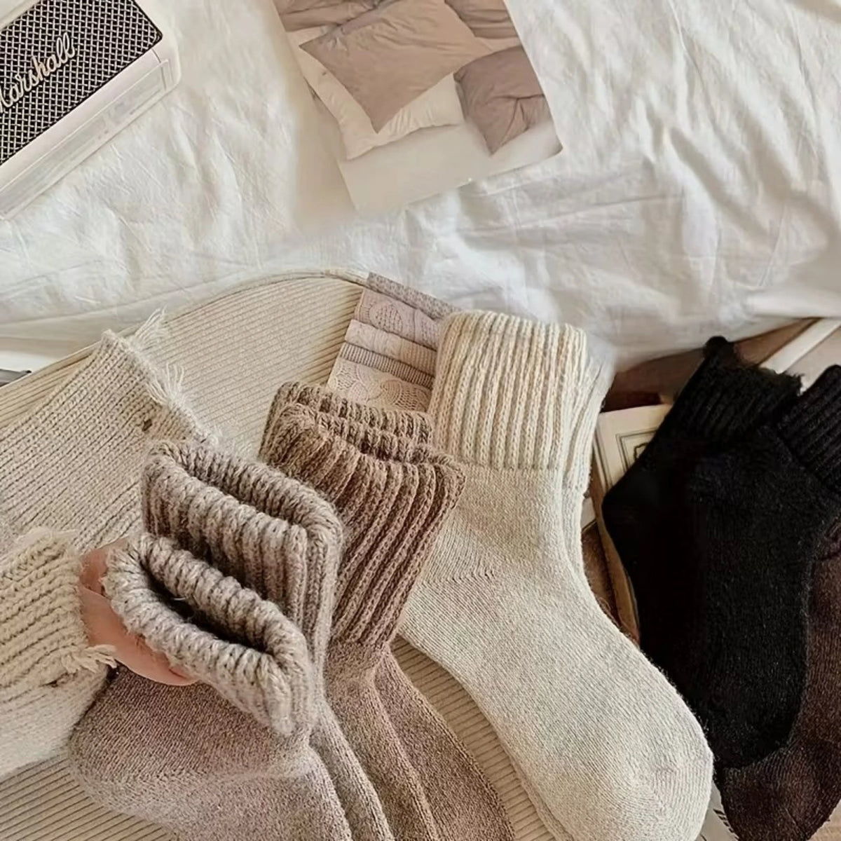 Cozy Knit Winter Socks – 5 Pairs