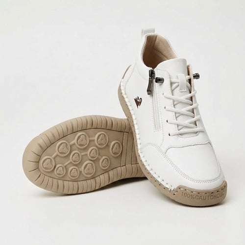 Women’s Lace-Up Sneakers with Side Zip