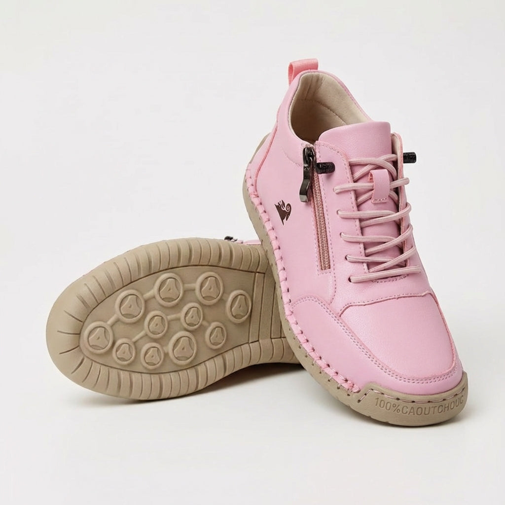 Women’s Lace-Up Sneakers with Side Zip