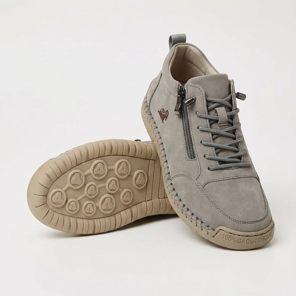 Women’s Lace-Up Sneakers with Side Zip