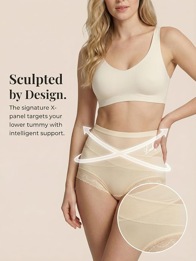 Lace-Trim High-Waist Briefs for Everyday Outfits