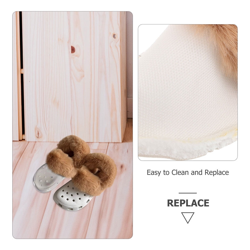 Removable Long-Pile Clog Liner Set with Laces