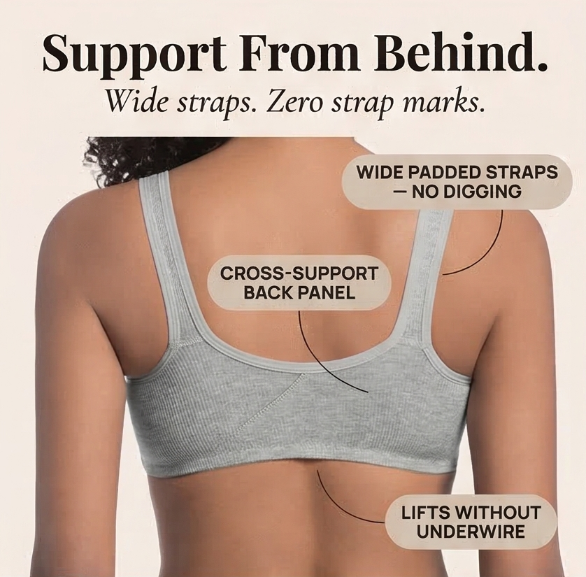 Wireless Front-Closure Bra for Everyday Wear