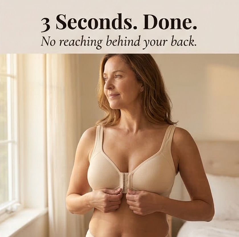 Wireless Front-Closure Bra for Everyday Wear