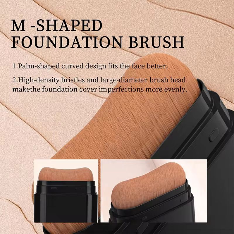 Organic Mineral Waterproof Foundation Stick With Brush 2 in 1  (Skin Color)
