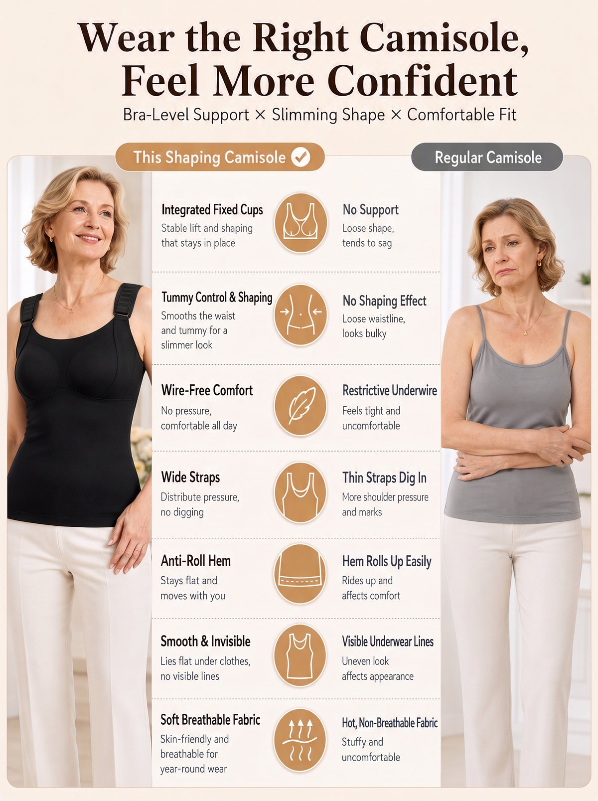 Women’s Shaping Tank Top for Smooth Everyday Layering