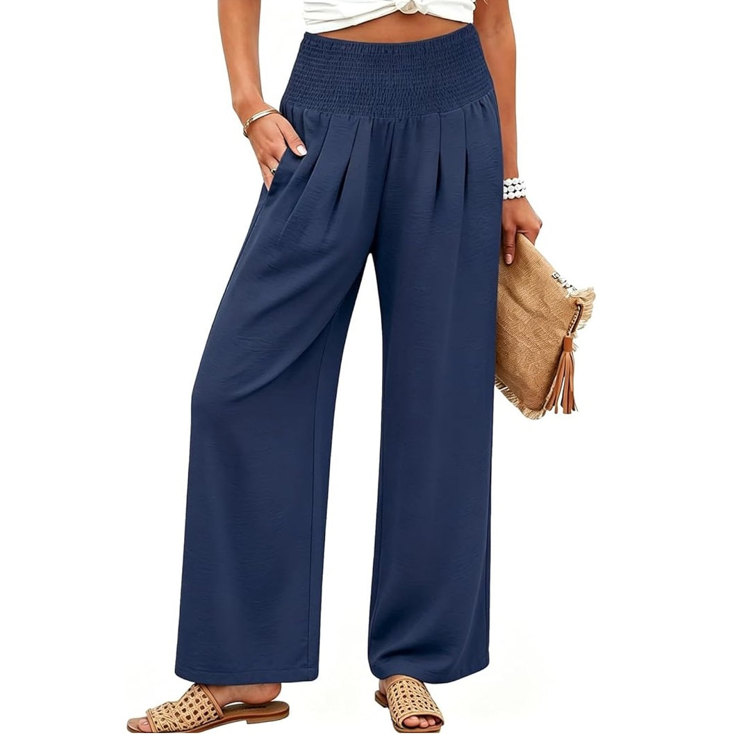 Women's Linen Wide Leg Palazzo Pants