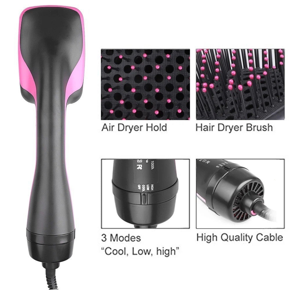 2-in-1 Multi-Functional Hot Air Brush, Wet Dry Hair Dryer Comb