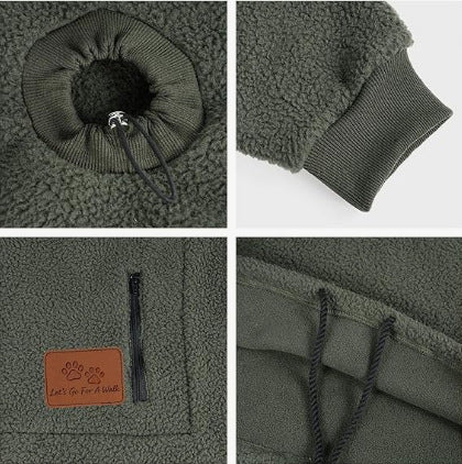 Unisex Oversized Fleece Front Pet Pouch Hoodie