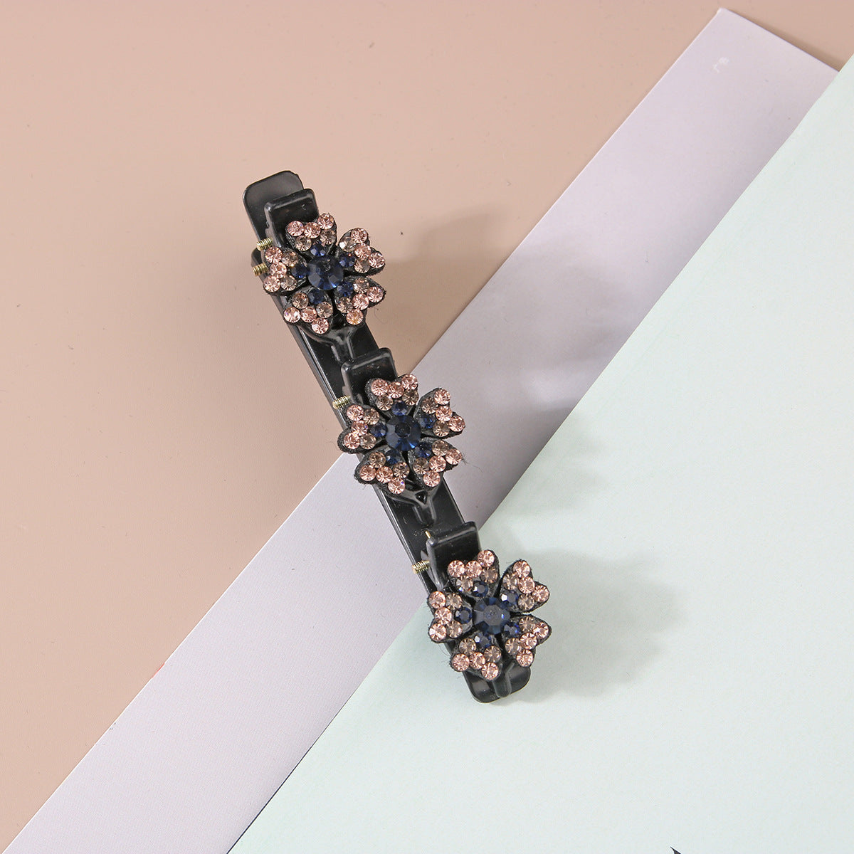 Sparkling Clover and Flower Hair Clips – 4 Pack