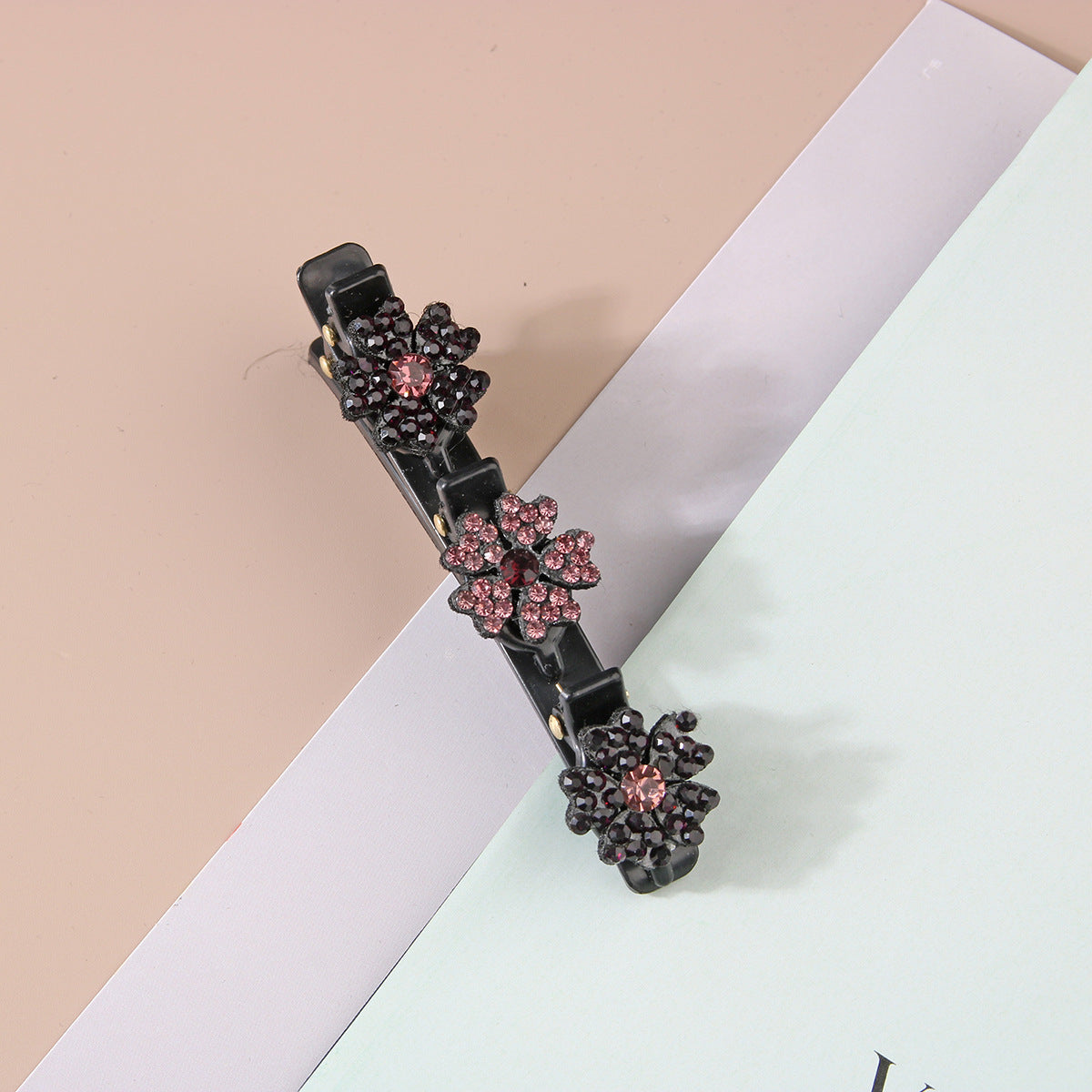 Sparkling Clover and Flower Hair Clips – 4 Pack