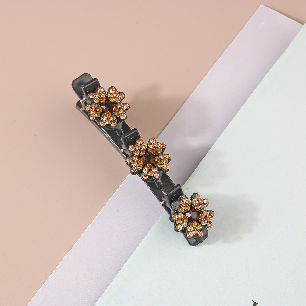 Sparkling Clover and Flower Hair Clips – 4 Pack