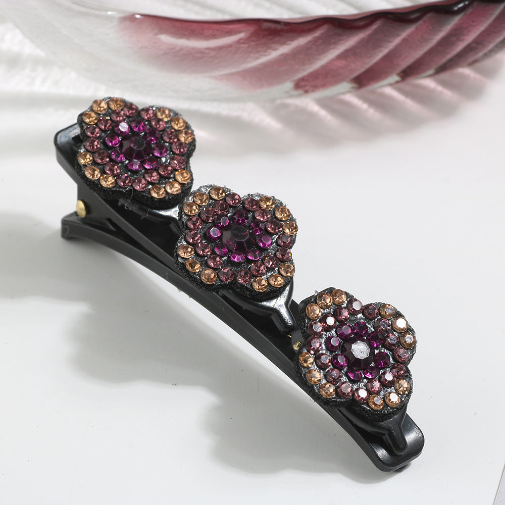Sparkling Clover and Flower Hair Clips – 4 Pack