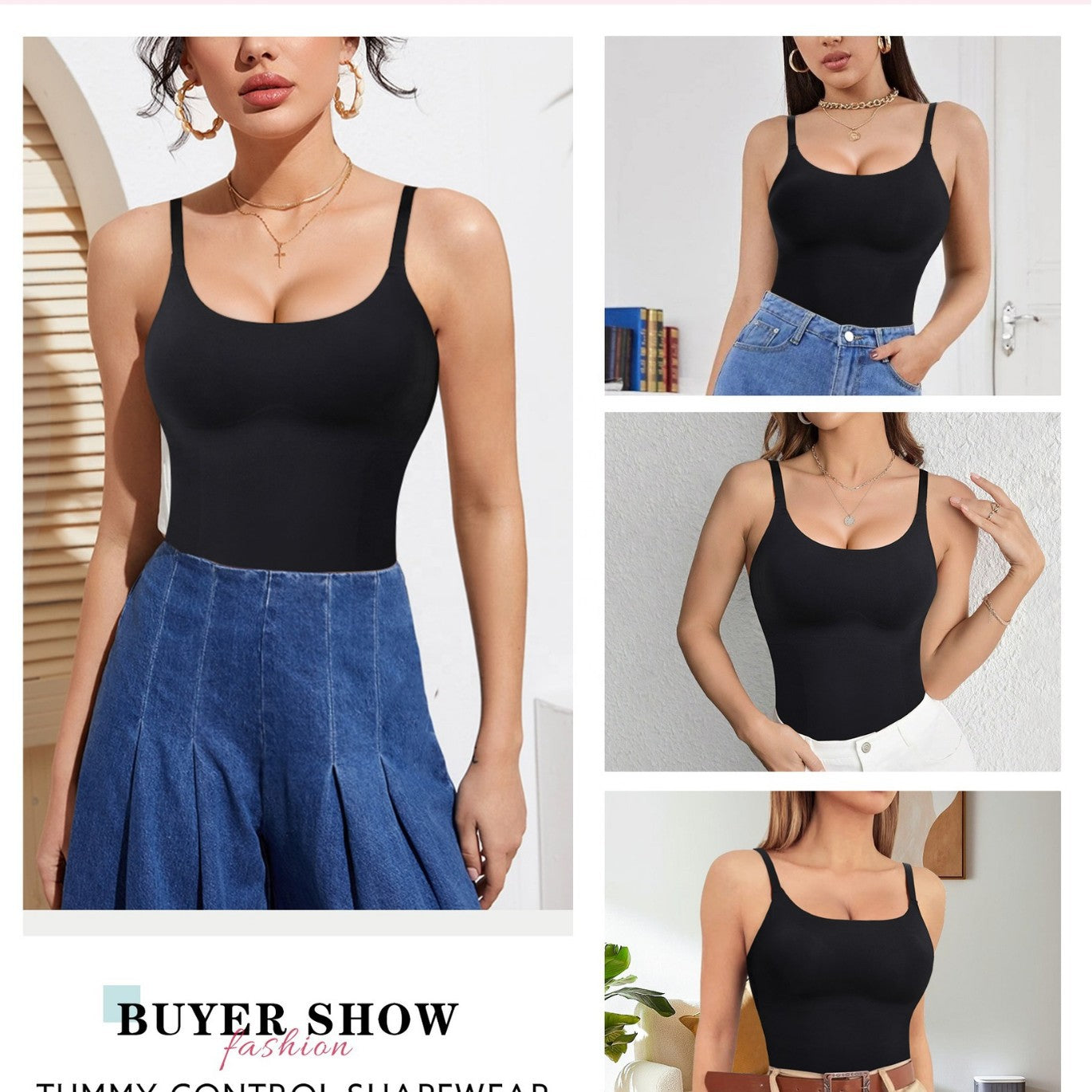 Cami with Built in Bra Tummy Control Camisole Shapewear