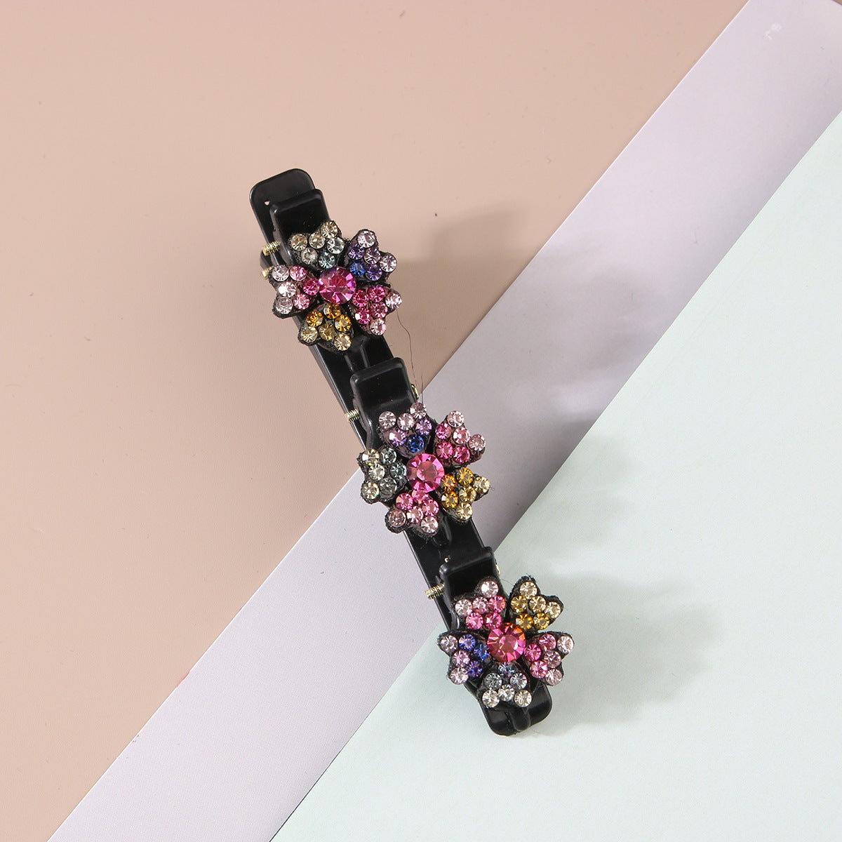 Sparkling Clover and Flower Hair Clips – 4 Pack